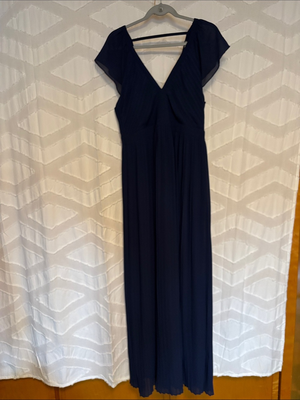Women’s Navy V-Neck Maxi Gown